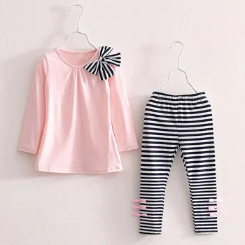 Kompleti odjeće za djevojčice Mneoea 2022 Novi brand Sunmmer Dječja odjeća Odjeća + Nogavica odijelo 2 kom. Kompleti za djevojčice na 2-7 godina
