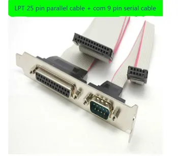 LPT 25-pinski paralelni port za pisač + rs232 / com kabel za serijski port db9 Profil stražnjeg nosača za desktop PC 30 cm