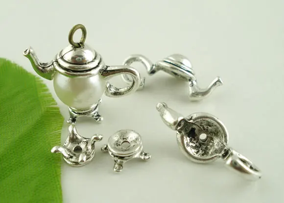8 SEZONA Topla Rasprodaja Silver Boja/Zlatna Boja za Vodu Kape perle Za izradu nakita DIY 21x9 mm 7x3 mm,10 kompleta Slika  1