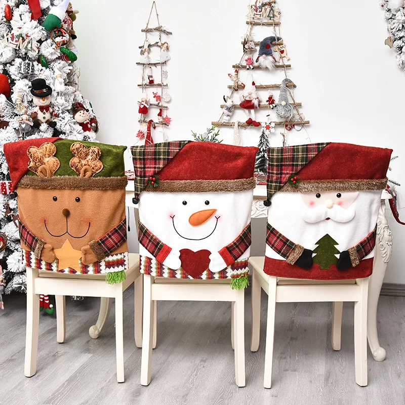 1 Kom. Božićni poklon Stražnji poklopac stolice Božićni Los Klisura Ukras za obiteljske božićne potrepštine Kućni dekor Slika  5