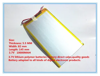 Besplatna dostava 3,7 10.000 mah bateriju tablet brand tablet gm litij-polimer baterija 5582145