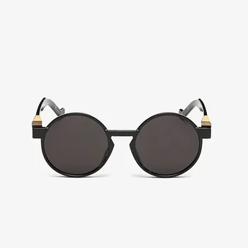 Trendy sunčane naočale muške sunčane naočale steampunk klasicni okrugle sunčane naočale, leće poseban krug uv400 noge