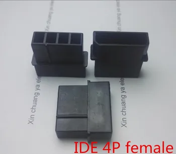 50 kom./1 lot molex crni veliki 4 P 4D žensko za PC računalo ATX IDE Priključak za napajanje plastičnom kućištu kućišta