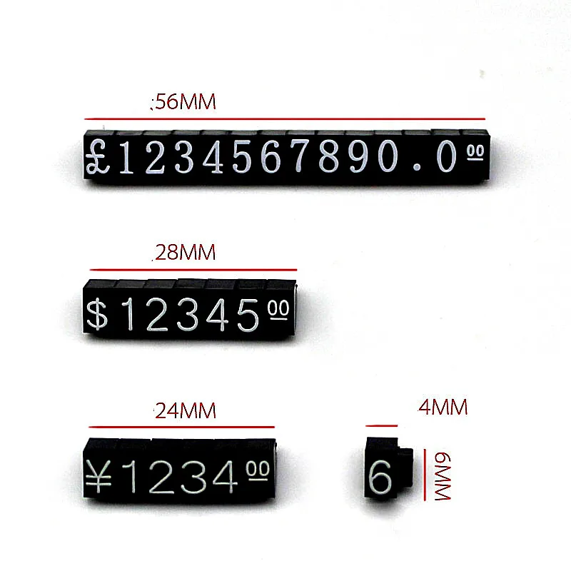 X 6*4 mm cijena stalak cjenik za nakit prikaz cijene na sat Mini-cijena Digitalne kockice cijena dolar euro prikaz cijena store brand Slika  5