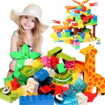 Veliki Veličina Mramorni Utrke Beg je Gradbeni Blok Sklopnih Blokova Figurice Cigle Dogovor Slip Pribor, Igračke za Djecu Dječji dar