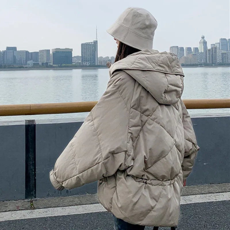 Zimska ženska jakna Ulične Casual Mekana topla dolje pamučna jakna Ženska crnci parkovi s kapuljačom Modna odjeća veličine Q4371 Slika  1