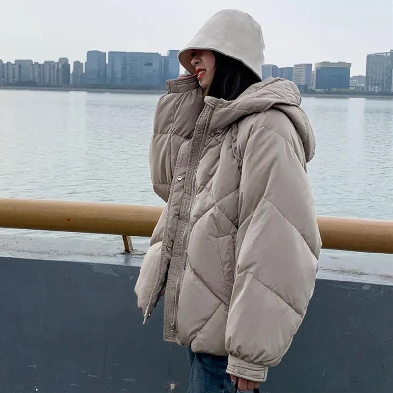 Zimska ženska jakna Ulične Casual Mekana topla dolje pamučna jakna Ženska crnci parkovi s kapuljačom Modna odjeća veličine Q4371 Slika  3