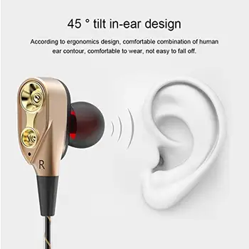 Dvostruki Pogon Stereo Žičane Slušalice Slušalica-slušalica Slušalice Woofera Slušalice Za iPhone 7 Samsung 3,5 mm Sportska Igraonica za Slušalice Sa Mikrofonom