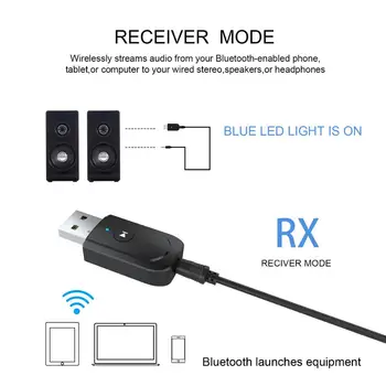 Prijenosni Bežični Prilagodnik za Bluetooth 5,0 Audio Prijemnik Predajnik 3 u 1 Mini 3,5 mm AUX RCA Stereo adapter Kit Za tv, PC Zvučnik