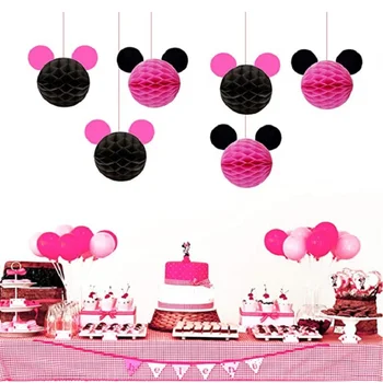 6 kom. Minnie Mouse Tematske dekoracije za stranke Minnie Cell loptice za 1-og i 2-og rođendana Odmor pribor za djevojčice Svadbeni nakit