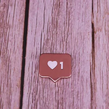 Pin obavijesti Instagram 1 sviđa broš na društvenim mrežama ikonu s govornim mjehura od ružičastog zlata lijep ukras za chat zabavan poklon prijateljima