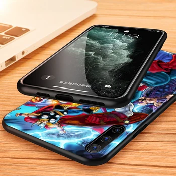 Marvel avengers za Samsung Galaxy A90 A80 A60 i A70 A50 A40 A30 A20 A2Core A10 Silikon Mekana Crna Torbica za telefon