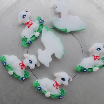 10 kom./lot male stražnji smola ovca s cvijeta kozje ljubimac 22 mm кабошон DIY dekoracije za dom Božić