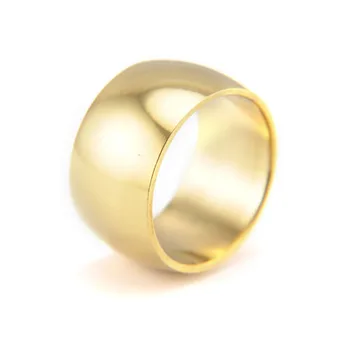 Širina 1,2 cm Kvalitetan Prsten od nehrđajućeg čelika 316L Zlatne boje Nakit Par Prstenova zlatne boje na malo i veliko