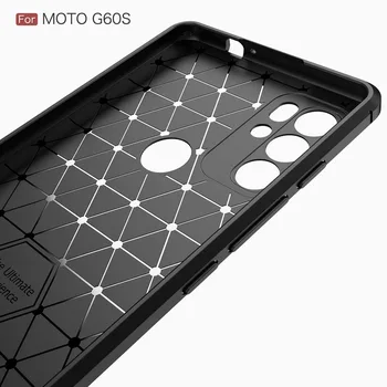 Fleksibilna Torbica za telefon od karbonskih vlakana za Motorola Moto G60s Sjedalo Soft Branik Kompletan Zaštitna Torbica za Moto G 60s Torbica Funda