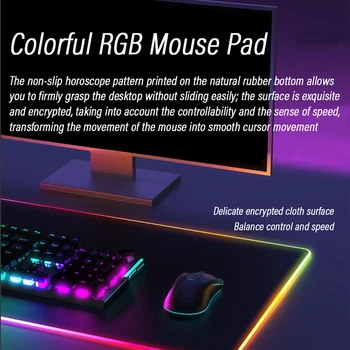 WOW RGB podloga za miša LED World of Warcraft Računalna Tipkovnica za prijenosna računala Crveni Tepih Za miša Vodootporan Šareni Tepih za igru