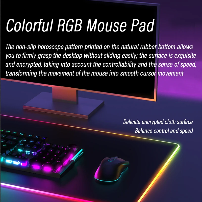 WOW RGB podloga za miša LED World of Warcraft Računalna Tipkovnica za prijenosna računala Crveni Tepih Za miša Vodootporan Šareni Tepih za igru Slika  0