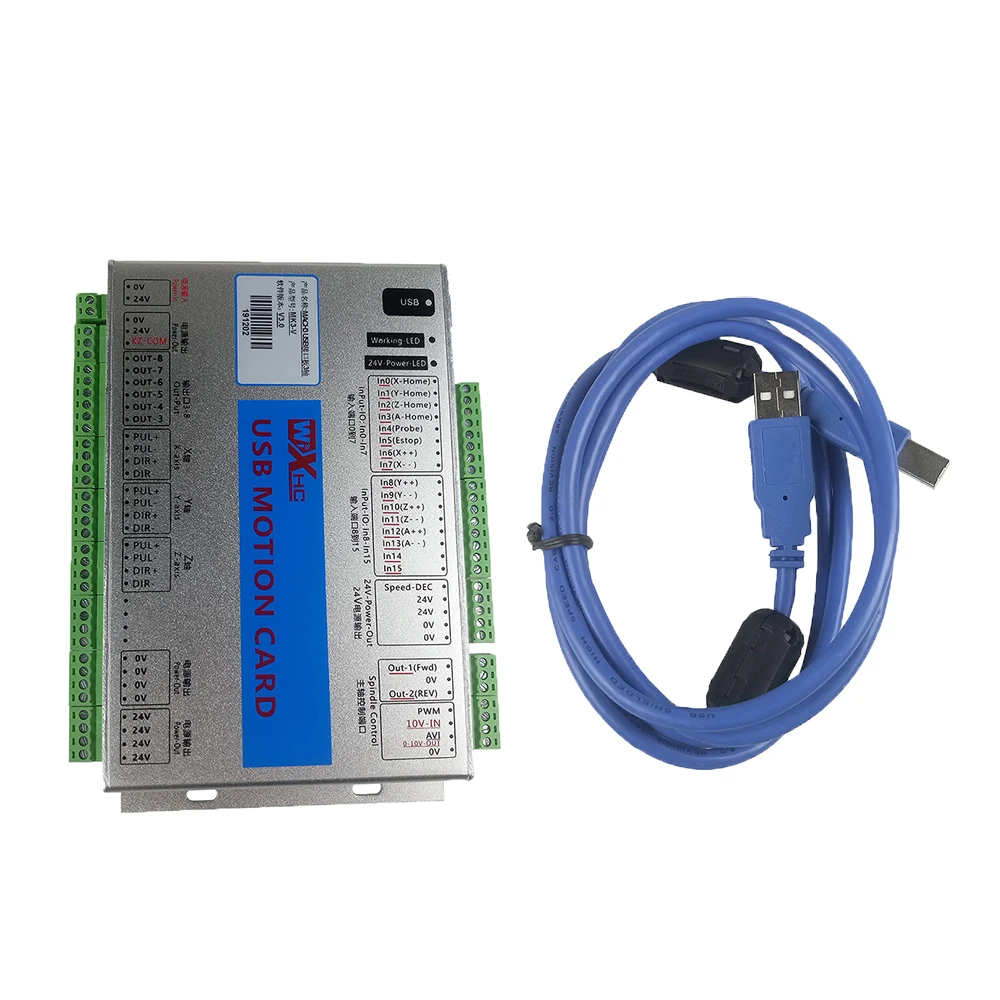 Kit CNC Mach3 USB kontroler XHC MKX-V 3 4 6 osi Ethernet kartica za upravljanje prometom LHB04B žični MPG rotirajući kotač Slika  2