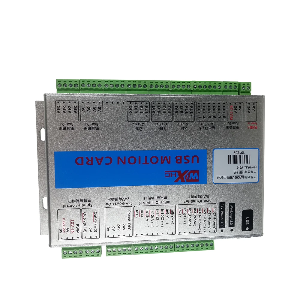 Kit CNC Mach3 USB kontroler XHC MKX-V 3 4 6 osi Ethernet kartica za upravljanje prometom LHB04B žični MPG rotirajući kotač Slika  4