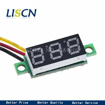 0,28 cm dc 0-100 3-Проводный Mini-mjerač napona Voltmetar Digitalni LED Zaslon panel Voltmetar Mjerač Detektor Monitor Alata