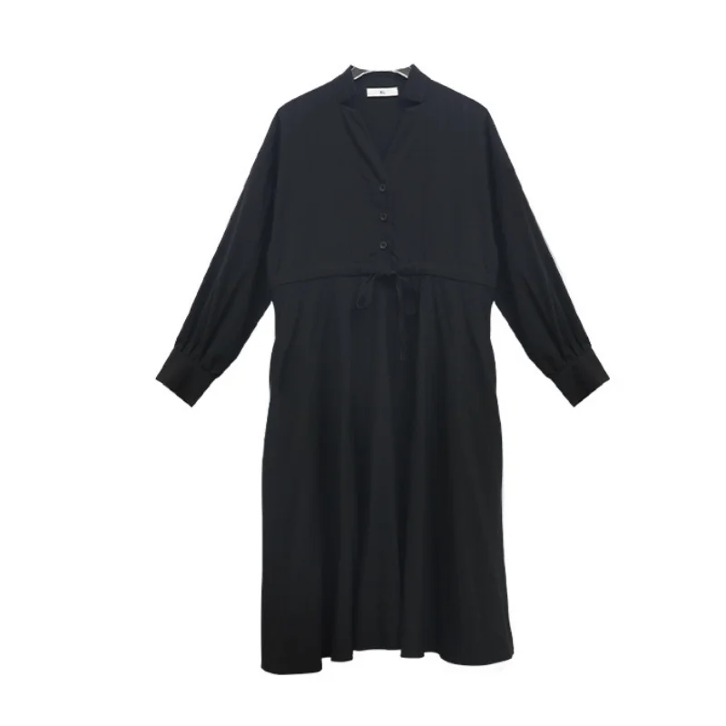Haljina za djevojčice Za mlade Осеннее haljina Midi 2021 Novi modni odjeća za mališane je srednje duljine s elegantnim dugim rukavima,# 6411 Slika  0