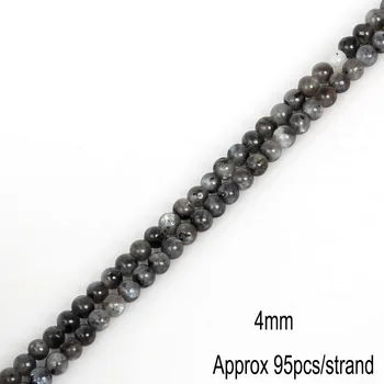 Perle od prirodnih Lunarne kamena Okrugli Slobodan perle za nakit 4-10 mm 15,5 inča Cijeli thread