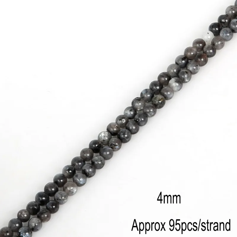 Perle od prirodnih Lunarne kamena Okrugli Slobodan perle za nakit 4-10 mm 15,5 inča Cijeli thread Slika  0