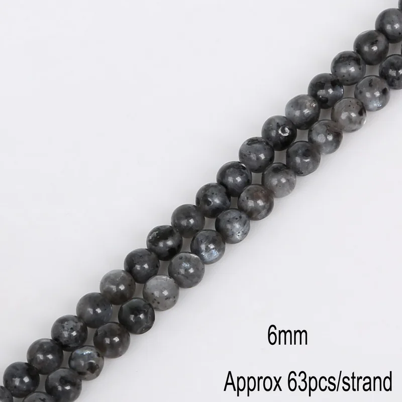 Perle od prirodnih Lunarne kamena Okrugli Slobodan perle za nakit 4-10 mm 15,5 inča Cijeli thread Slika  1