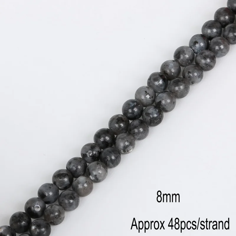 Perle od prirodnih Lunarne kamena Okrugli Slobodan perle za nakit 4-10 mm 15,5 inča Cijeli thread Slika  2