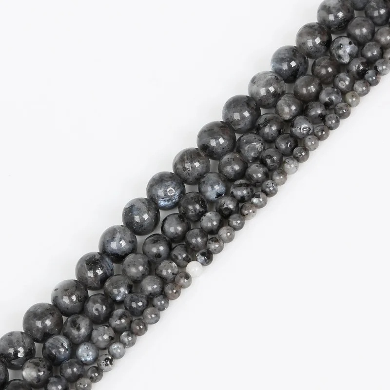 Perle od prirodnih Lunarne kamena Okrugli Slobodan perle za nakit 4-10 mm 15,5 inča Cijeli thread Slika  4