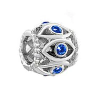 Pogodan Pandora narukvice s privjescima Plavi Kristal Ručni Europska narukvica s privjescima perle, Perle za izradu nakita