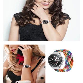 20 mm/22 mm, pleteni remen s petljom Solo za Samsung Galaxy watch 3 46 mm 42 mm aktivni 2 40 mm 44 mm narukvica Gear S3 Huawei GT2 Pro bamds