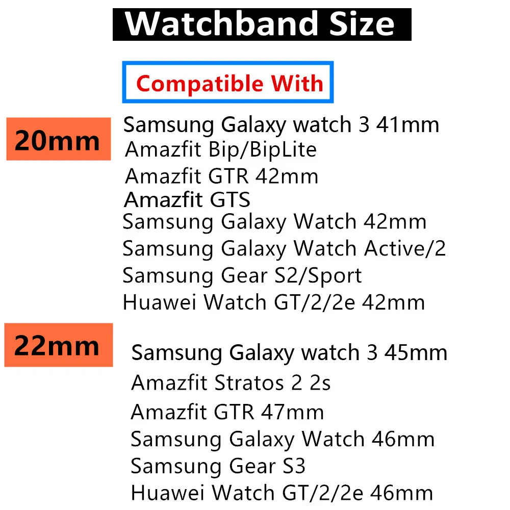 20 mm/22 mm, pleteni remen s petljom Solo za Samsung Galaxy watch 3 46 mm 42 mm aktivni 2 40 mm 44 mm narukvica Gear S3 Huawei GT2 Pro bamds Slika  5