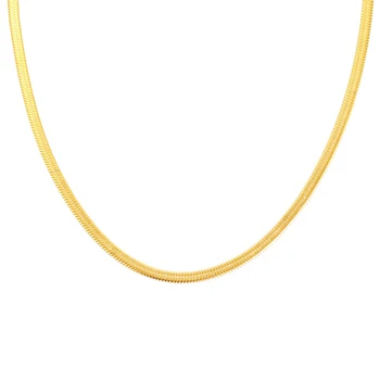 Ogrlica-ogrlice TOBILO 4 mm od zmija lancem za žene Zlato i srebro, ton boje Ovratnik od nehrđajućeg čelika femenino Duljina je Podesiva