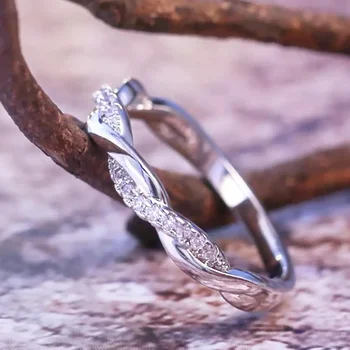 Modni pozlaćeni prsten s кубическим цирконием vjenčano prstenje za žene Trendy za žene Modni nakit anillos mujer