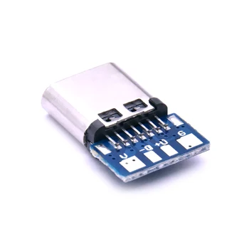 10ШТ Micro USB 2.0 Priključak tipa C 14 - pinski Priključak Utičnica Kroz Rupe Tiskana pločica 180 Vertikalni prikaz USB