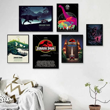 Jurassic Park Zid Umjetnosti Slikarstvo Na Platnu Skandinavski Plakata I Grafika Zidne Slike Za Uređenje Dnevnog Boravka