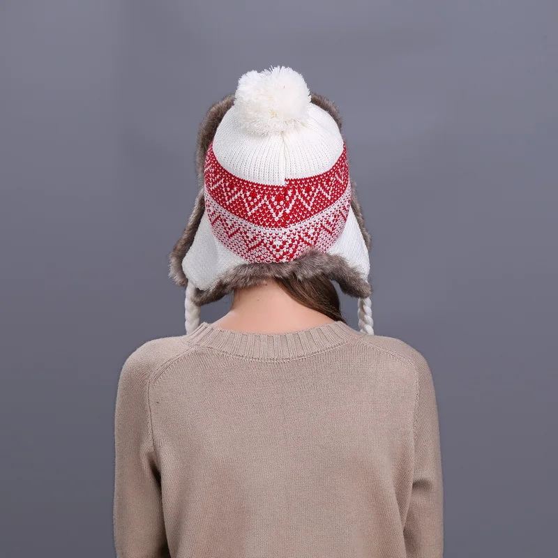 Lady Podesiva Zaštitna kapica za uši Ženska jesensko-zimska topla kapa Za djevojčice, pokriva uši, Kapu za uši na otvorenom, вязаная mornarska kapa B-9450 Slika  2