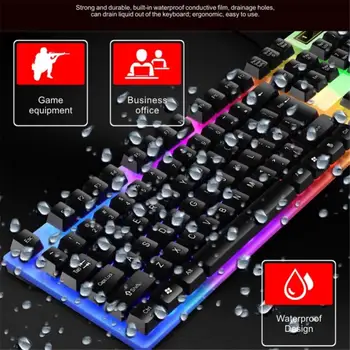 Novi T6 Rainbow USB, Žična Tipkovnica podloga Za Miša RGB Kombinaciji S pozadinskim Osvjetljenjem Pro Igre Moderan Tipkovnica Za Prijenosno računalo Gamer PC