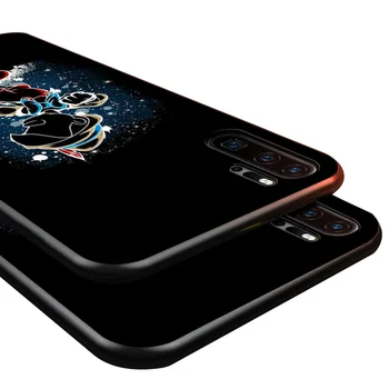 Диснеевская Animacijski Princeza iz Crtića Black Cover za Huawei P50 P40 P20 P30 P10 P9 P8 Lite E Mini Pro Plus 5G Mekana Crna Torbica za telefon