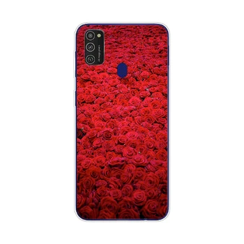 28SD Prekrasan Vrt Crvene Ruže Cvijeće Soft Tpu Silikonska Torbica torbica za telefon Samsung Galaxy M21 M11 A20 A20E A20S S10 S20 Plus