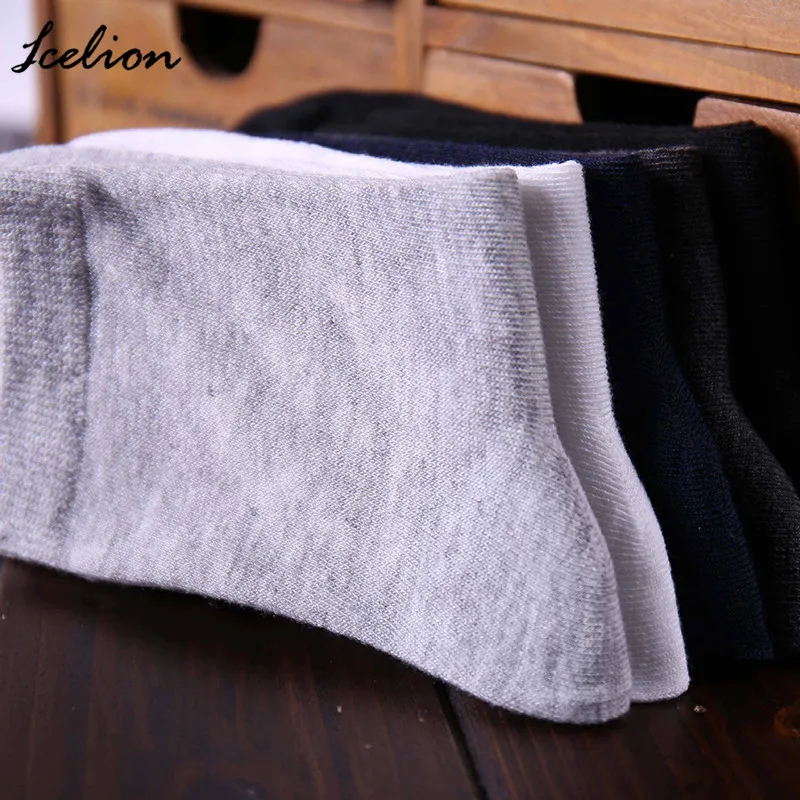 IceLion Modni Nove jesensko-zimske muške čarape Udoban Svakodnevne čvrste pamučne muške prozračna čarape iste veličine Slika  3