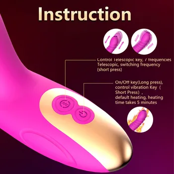 8 Autocesta Dildo Vibrator Ženski Masturbator Vaginalni Klitoris Utikač za bradavice Grijaće Teleskopski Vibratori za лизания za žene Proizvode za odrasle