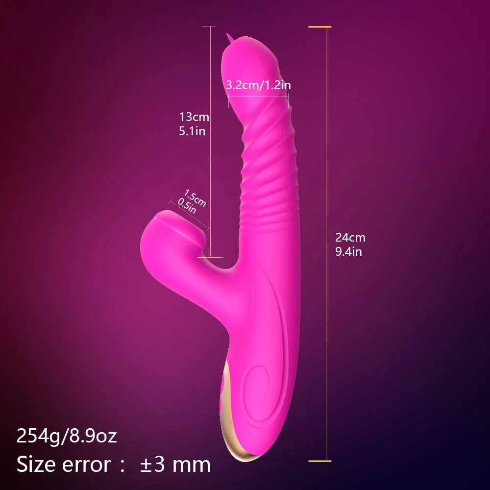 8 Autocesta Dildo Vibrator Ženski Masturbator Vaginalni Klitoris Utikač za bradavice Grijaće Teleskopski Vibratori za лизания za žene Proizvode za odrasle Slika  5