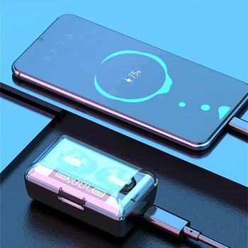 2022 Novi Bluetooth 5.2 Slušalice 3500 mah Punjenje Kutija Bežične Slušalice 9D Stereo Sportske Vodootporne Slušalice Slušalice S Mikrofonom