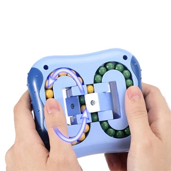 Rotirajući Čarobni Grah Kocka Vrh Prsta Igračka Za Stres Spin-Zagonetka od Perli Obrazovne Intelektualna Igra Montessori Razvojne Igračke