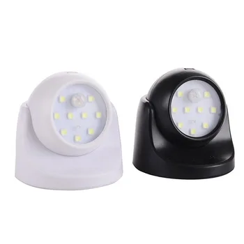 9 Kuglice, Svjetiljke Zidne Svjetiljke LED Senzor Pokreta noćno svjetlo Rotacija za 360 Stupnjeva Bežični Automatski PIR IR Infracrveni Detektor Sigurnosti WF923