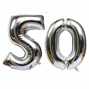 40 inča Veliki broj oblika balona 10 20 30 40 50 60 70 80 90 godina odrasla osoba Rođendan, Godišnjicu Ukras Isporuke zlato srebro