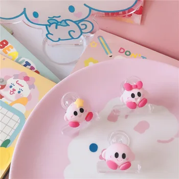 1PC Kawai Kirby Санрио Medo Crtani Slatka Lutka Pink Držač za Knjige Za Pohranu Novčanica Mali Isječak Anime Pliš Igračku Za Djevojke Poklon Za Rođendan