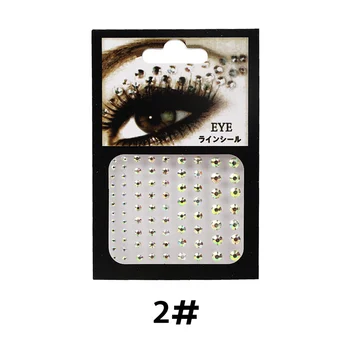 3D Seksi Kristalne oči Blistavi Lice Tijelo DIY Dijamant Ukras za stranke Alati za šminkanje Pribor za šminkanje Očiju Jednokratna naljepnica